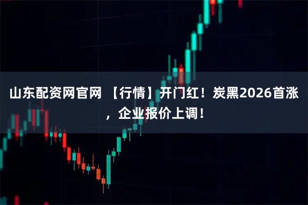山东配资网官网 【行情】开门红！炭黑2026首涨，企业报价上调！